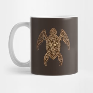 Intricate Brown Sea Turtle Mug